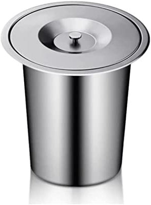 DEEDAV Cubo de Basura Cubo De Basura Invisible De Acero Inoxidable 304 Para Gabinetes De Fregadero De Encimeras Domésticas para Cocina y Hogar
