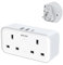 UK to India Plug Adapter, MSCIEN India Travel Adapter with 3 USB (1 USB C), Grounded Charger Travel Adaptor Plug UK to India, Sri Lanka, Maldives, Pakistan, Nepal, Yemen, Iraq (Type D Plug)
