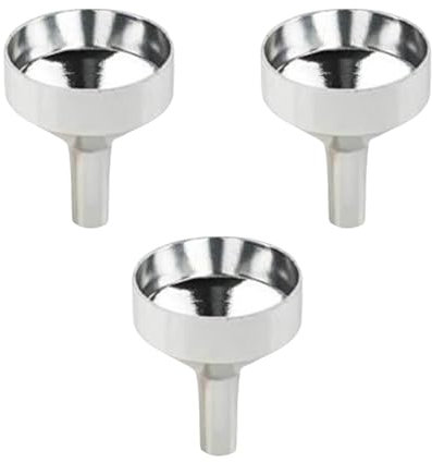 Moguri Lot de 3 petits entonnoirs pour remplir les bouteilles, mini entonnoirs en métal, entonnoir en aluminium pour pots à vin liquides, cosmétiques, diamètre d'ouverture 1,8 cm