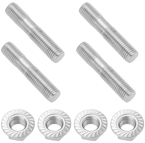 Set 4 Prigionieri Flangia Collettore Scarico Doppio M10x1,5 Acciaio Inox 304 Compatibile con Toyota Compatibile con Nissan
