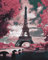 Artnapi Peinture par numéros pour adultes sans cadre | DIY peint à la main |tour Eiffel romantique | kit pour débutants et adultes, kit avec peintures acryliques et pinceaux | 40 x 50 cm toile