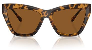 Michael Kors Mk2211u Dubai Damen-Sonnenbrille, universelle Passform, Dunkle Tortoise/Amber Solid, 57 mm