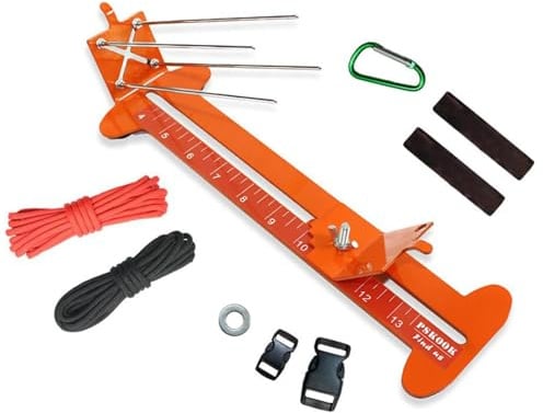 Fellflying Verstellbares Paracord-Armband-Bracelet-Maker-Kit - Edelstahl-Jig mit Fallschirmschnur - Braiding-Werkzeug (Zufällige Seilfarbe) 35x10x5,5 cm