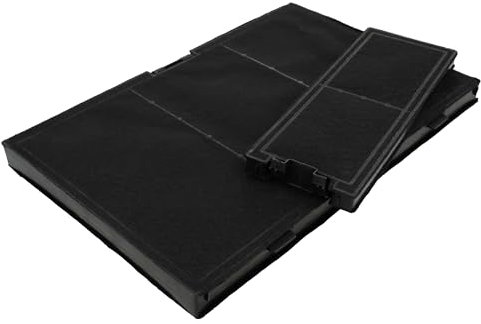 vhbw 2x filtres compatible avec Bosch DWK97HM20/01, DWK97IM60, DWK97HM60/01, DWK97HM60, DWK97HM20B/01 hotte aspirante - 2x filtre à charbon actif