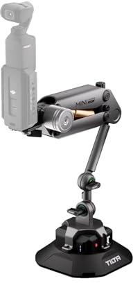 Tilta Hydra Alien Mini Elektronischer Saugnapf-Kit, Schwingarm-Set | Kompatibel mit DJI Action 6/5 Pro/4/3, DJI Osmo Pocket 4P/4/3, Insta360 X5/X4/X3, iPhone mit Khronos, Titangrau