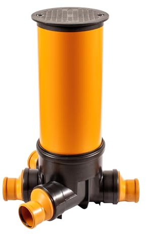 ScarMaxx - KG Schacht - KG Rohr - Revisionsschacht - Abwasserschacht - DN315/DN110 Schachtboden - Komplett SET - Entwässerung - Kontrollschacht - 4x Reduktion 110-0,5m Rohr - Deckel - Gleitmittel