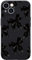 Wihytec Black Bow Phone Case for iPhone 14 Bow Case Cover Liquid Silicone Soft Gel Rubber Durable Matt Phone Cover with Microfiber Lining