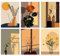 JATOK 6 Stück Malen Nach Zahlen Erwachsene, Paint by Numbers Malen Nach Zahlen, DIY Rosen mit Pinseln und Acrylfarben Handgemalt Ölgemälde Leinwand für Home Decor, Ohne Rahmen (20x30cm)