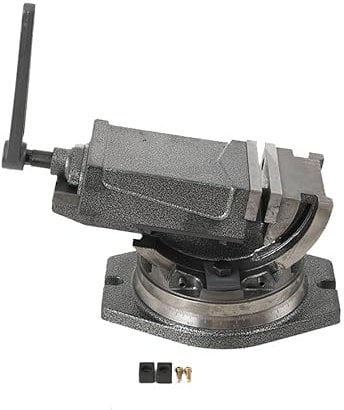 TABODD Tilting Drill Press Vice 4 Inch 100mm, Professional Woodworking Vice Pillar Drill Machine Milling Tilting Angle Vice Clamp On Vise Drill Press Vise for Steel Work Workbench