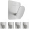 TRIGENIQ - Ganci Adesivi Bagno e Cucina Forti per Accappatoio, Asciugamano e Stracci (Argento)