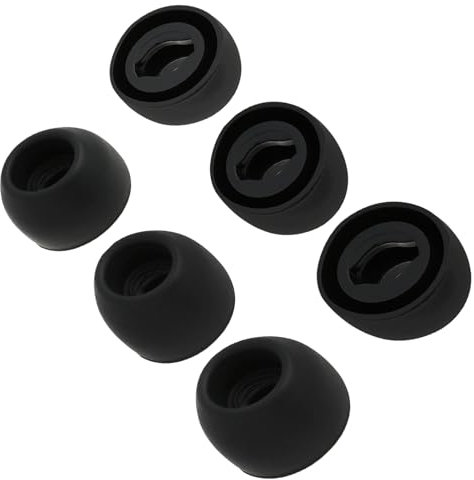 3 Paar Silikon-Ohrstöpsel für Samsung Galaxy Buds Pro, Verbesserte Anti-Rutsch-Ersatzohrstöpsel in 3 Größen mit, Passend für Ladekoffer, Langlebig und Komfortabel, Schwarz (SM-R190)