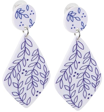 GALPADA Handgefertigte Ohrringe Für Damen Vintage Chinesische Und Weiße Ohrringe Stilvolle Baumelnde Geometrische Tropfenohrringe Als Schmuck