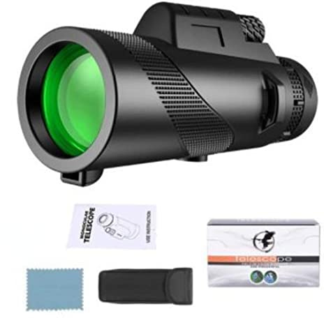 Hochleistungs-Teleskop 80X100 Lupe Vogelbeobachtung Fernglas Fernzoom Bak4 Prisma Outdoor Camping Schwarz