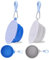 GOZINA Collapsible Dog Bowl, 2 Pack Silicone Travel Dog Bowl with Cover and Carabiner - Portable Mini Pet Food & Water Travel Bowl, Collapsible Bowl for Cat Puppy Little Pet