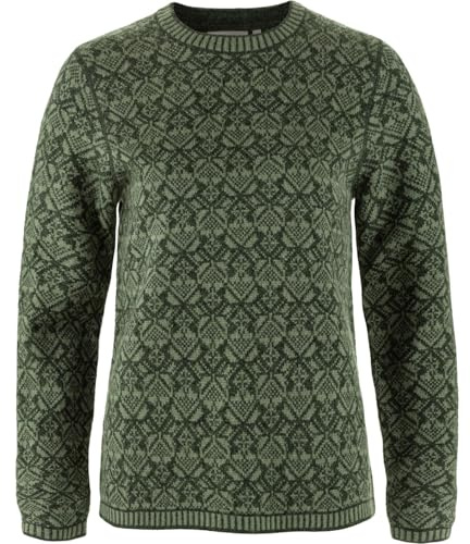 Fjällräven Damen Snow Round Neck Sweatshirt, Deep Forest, XS