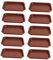 JOINPAYA 10 Piezas Bandeja Rectangular Plato de Plantas Decorativo Maceta Cuadrada Flor oblongo platillos para Plantas en Maceta jardineras rectangulares Base de Maceta el plastico Rojo