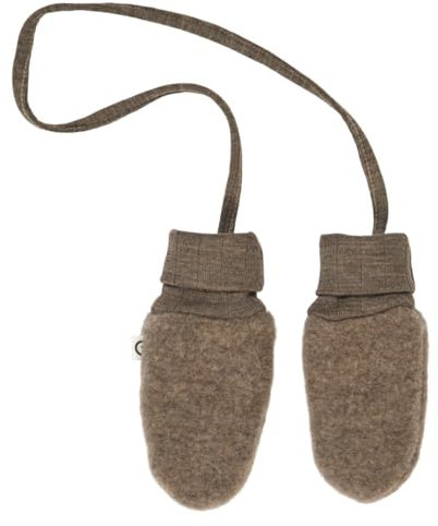 müsli Fäustlinge aus Merinowolle Walnut melange, 74/86