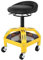 AUBEST Rollsitz-Mechaniker-Hocker mit Werkzeugablage, 137 kg, Verstellbarer drehbarer Garagenhocker for Werkstatt, Autoreparatur(Yellow Square Tray)