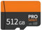Tarjeta Micro SD Pro Select 512 GB con Adaptador SD, Compatible con Cámaras 4K Ultra HD, Smartphones y PC, Clase 10, 100MB/s (512, GB)