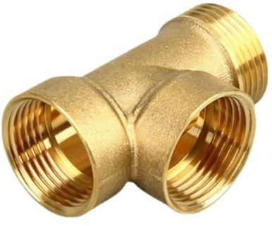3-Wege Messing Verteiler 1x AG DN25 1 2x IG DN25 1 T-Anschluss Abzweig Verteilerstück für Pumpe, Hauswasserwerk, Membrankessel und Trinkwasser