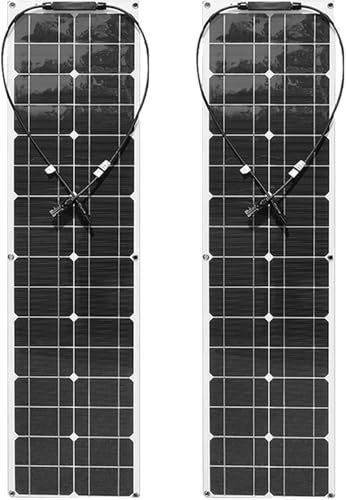 Panneau Solaire Monocristallin Flexible Pliable 400w Chargeur Solaire Portable Léger pour La Randonnée Marine Yacht RV Bateaux Cabine Tente Voiture Remorque, White