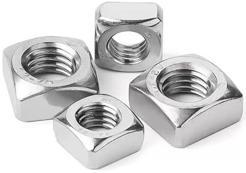 30 dadi quadrati M4, dadi M4-0,7, in acciaio inossidabile 304, metrici, dadi M4-0,7 mm, con filettatura grossa per riparazioni domestiche e ingegneria professionale