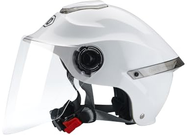 BOSERMEM Casque Ouvert Classique, Demi-Casque avec Visière, Tour De Tête Ajustable, Coque en 709abs Combinée à Un Rembourrage Eps
