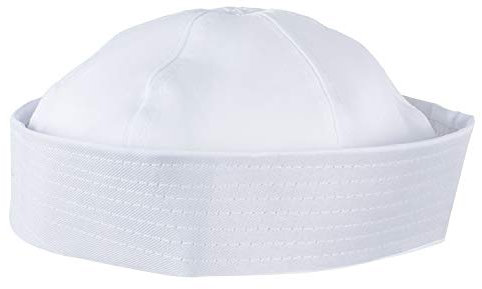 Funny Party Hats Yacht Captain Hat - Sailor Cap, Skipper Hat, Navy Marine Hat - Verstellbar - Kostümzubehör (weiß), Weiß