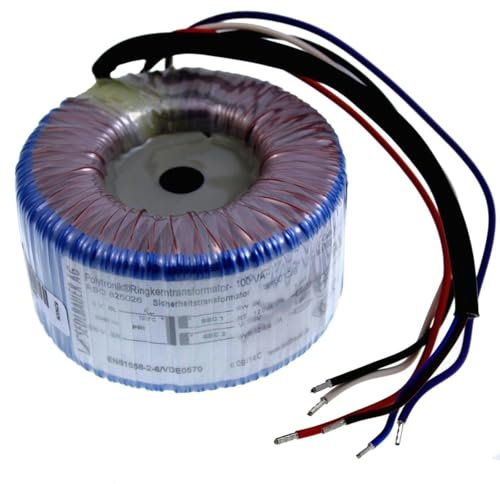 Sedlbauer Ringkerntrafo Transformator 100VA 2x15V für Audio, Industrie, Halogen und Schienensysteme - 230V Eingangsspannung - 30V Sekundärspannung - M