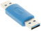 Electrónica Rey Connettore Adattatore USB Maschio a Maschio, USB 3.0, Blu