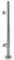 MonsterShop Geländerpfosten Balustrade Balustraden Balkon Balustrade Endpfosten 90cm H x 10,5cm B x 9,8cm D Handlauf Edelstahl Treppengeländer Balkongeländer Handlaufhalter Geländerpfosten Terrasse