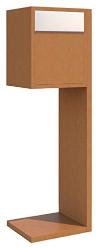 Standbriefkasten, Design Briefkasten Hermes Rost/Edelstahl - Bravios