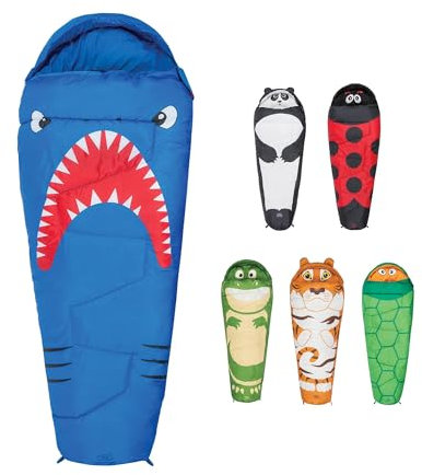 Kids Sleeping Bag by Highlander - Mummy Style - Themed Carry Backpack for Easy Transportation - Lightweight and Warm - Perfect for Camping, Hiking, and Sleepovers. Junior Warm Snuggle Sleeping Bags