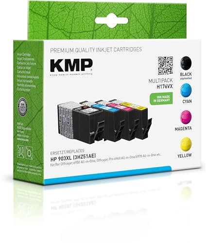 KMP Tintenpatrone passend für HP 903XL (3HZ51AE) Multipack - H176VX - für Officejet 6950 All-in-One, Officejet Pro 6960 All-in-One 6970 All-in... etc.