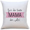 OWLBOOK® Kissen mit Spruch Beste Mama - Geschenke für Mama zum Geburtstag Muttertag als Geburtstagsgeschenk Muttertagsgeschenke | Zierkissen Polster mit Füllung 40x40 cm