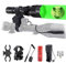 WINDFIRE Linterna de caza luz roja verde, Antorcha Táctica LED 350 Lúmenes Luz de Caza Coyote Hog Impermeable con Interruptor de Presión, Batería y Cargador