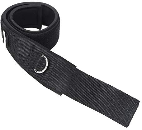 Keenso Elastic Rope Knöchel Oberschenkel Fitness Übung Beine Manschette Einstellbare Kraft Training Zubehör Baumwolle Schwarz 2D Ring(Schwarz 2D)