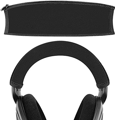 Geekria Flex Fabric Headband Cover Compatible with Sennheiser HD598, HD579, HD559, HD558 Headphones, Replacement Repair Part, Easy DIY Installation (Black)