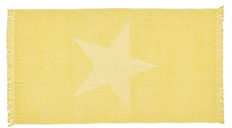 DONE Hamamtuch Capri 90x160cm - Motiv: Star - strapazierfähig - vielseitig, von Duschtuch über Decke bis Pareo, DONE:Lemon 0740
