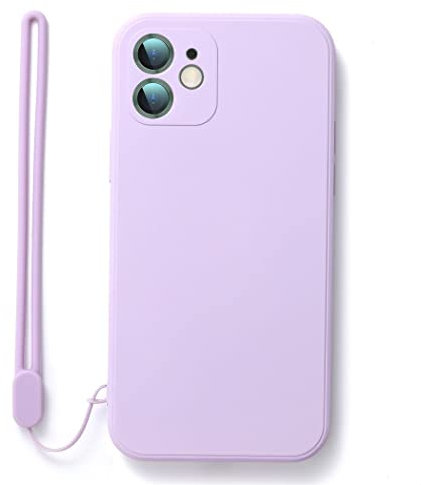 TN Shopping Compatible Coque avec iPhone 11 (6.1) Silicone Bracelet Coque, Anti -Rayure Anti Choc Gel Ultra Fine Étui en Silicone Liquide Protection Téléphone iPhone 11 (6.1) -Violet