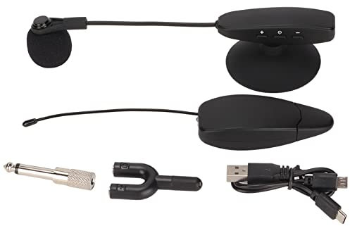 Micro à Clipser, Microphone D'instrument sans Fil UHF, Système de Microphone Lavalier sans Fil avec Col de Micro-cygne Flexible, Réduction du Bruit, pour Guitare, Violon, Ukulélé, Violoncelle, Banjo,