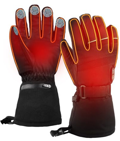 EJOY Electric Heated Gloves for Men Women, 7.4V 2500mAh Rechargeable Hand Warmer Gloves for Winter Snow Biking Riding Skiing Cycling Hunting