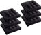 Sitzkissen Auflage Stuhl 6 Set, Stuhlkissen 6er Set Quadrat, 2 StüCk Sitzkissen Esszimmerstuhl Doppelseiten, Verdicken Eckig Sitzkissen KüChenstuhl Anti-Verformung für Alle Jahreszeiten Schwarz
