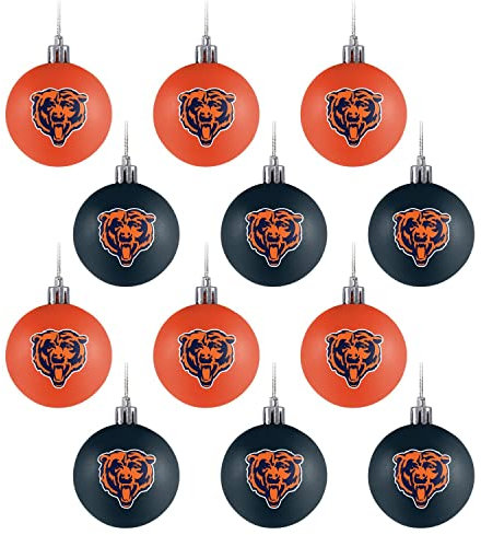 FOCO Chicago Bears 12er Set Xmas NFL Weihnachtskugeln