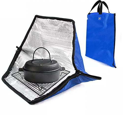 YAMO DUDO Cocina solar portátil para exteriores y horno de camping, herramienta de emergencia de viaje, reforzado y plegable, viene con bolsa de transporte, no requiere
