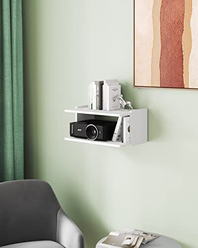 AREAJD Projector Wall Mount Shelf, 1 Shelf, Modern Style, Video Projector Mounts, Projector Holder, White