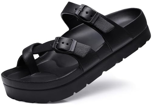 Goosecret Women's Platform Sandals Arch Support Comfortable Foam Slides