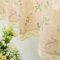 Moslovstar Kleiner Stufenvorhang mit Gras und Blume, 1 Paneel, Baumwollleinen-Halbvorhang im Vintage-Stil für Küchen- und Café-Küche, eleganter Saum mit Blumenspitze, 140 cm B x 110 cm L, Beige