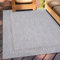Teppium Outdoor Teppich Wetterfest 250x350 (240 x 340 cm) Silberfarbe Sisal Optik - Küchenteppich Waschbar rutschfest, Wasserfest, Bordüre, Pflegeleicht - Ideal für Balkon, Terassen, Garten, Camping