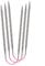 Addi AD1802030-02.75 Doppelt Spitz Stricken Nadeln, Metall, Rosa/Silber, 30cm, 2.75mm, 3 Count
